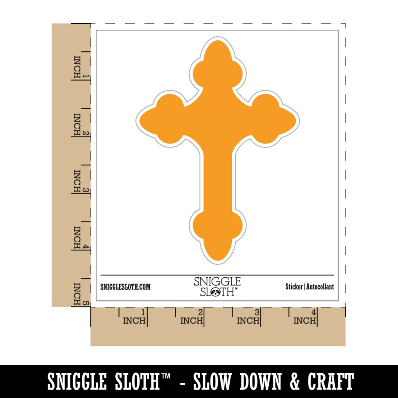 Cross Doodle Christian Waterproof Vinyl Phone Tablet Laptop Water Bottle Sticker Set - 5 Pack